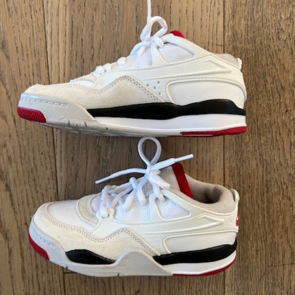 Nike Air Jordan 12C Shoes Youth Size Kids White University Red FQ7936-102